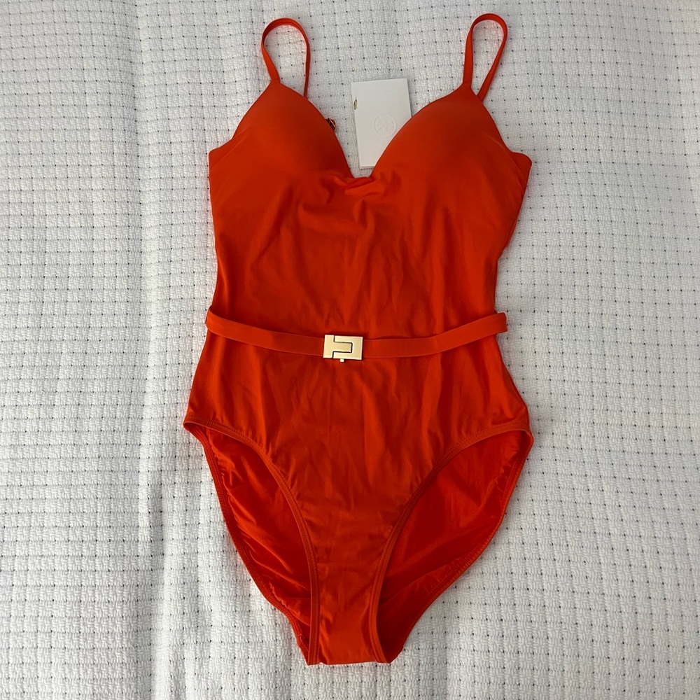 Tory Burch Women's Orange One-Piece Swimsuit - NWT - stunning